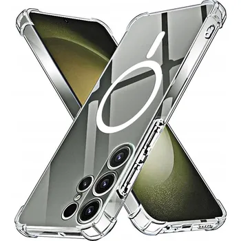 Pouzdro na mobilní telefon Techsuit Shockproof Clear Silicone MagSafe Samsung Galaxy S23 Ultra čirý