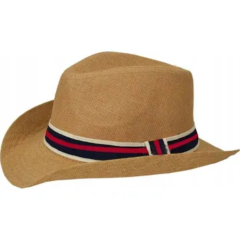 Klobouk Stylový pánský slaměný klobouk country (Hnědý) 58 cm