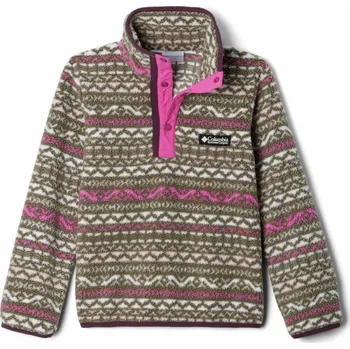 Dívčí mikina Columbia Helvetia II Printed Half Snap Fleece J 2097071695 - pink ice madras M