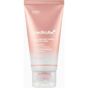 Pleťová maska MEDICUBE – Collagen Milk Toning Wrapping Mask – Slupovací rozjasňující maska s kolagenem - 75 ml
