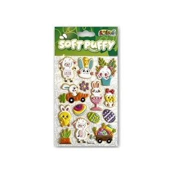 samolepka MĚKKÉ KONVEXNÍ SAMOLEPÍCÍ SAMOLEPKY VELIKONOČNÍ ZAJÍČCI TADEO