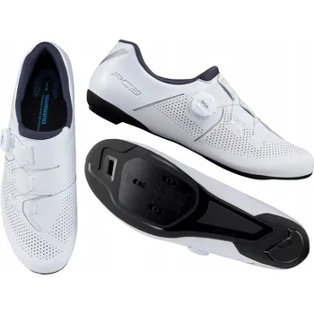 Pánské cyklistické tretry Cyklistické boty SPD-SL BOA Shimano SH-RC302 bílé, velikost 45