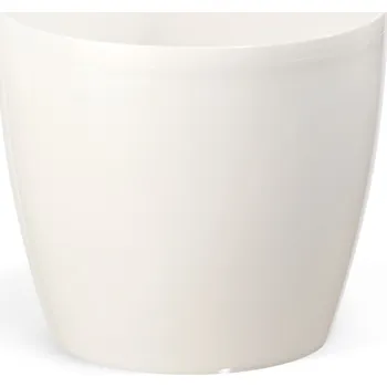 Květináč Plast Květináč béžový Lamela 18 cm x 18 x 16 cm