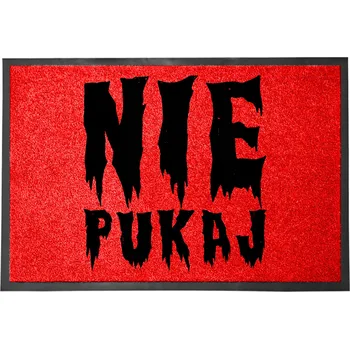 Rohožka VCHODOVÁ ROHOŽKA ČERVENÁ 40X60 KE DVEŘÍM S HUMOREM ZÁBAVNÁ NEKLEPAT