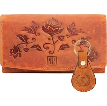 Peněženka Paolo Peruzzi kožená peněženka oranžová - dámská