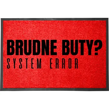 VCHODOVÁ ROHOŽKA ČERVENÁ 40X60CM KE DVEŘÍM VTIPNÁ SYSTEM ERROR