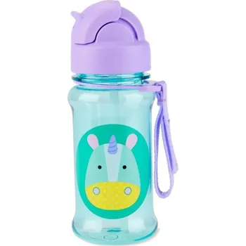 Dětské zboží SKIPHOP SKIP HOP Zoo tritan Láhev s brčkem 355ml Jednorožec 12m+