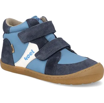Barefoot dětské kotníkové boty Koel - Dari Tex Cotton Blue modré Velikost: 29