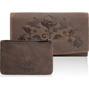 Peněženka Paolo Peruzzi hnědá kožená peněženka - dámská