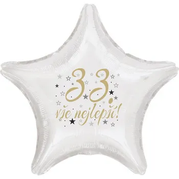 Balónek 33. narozeniny balónek hvězda Balonky.cz b85112