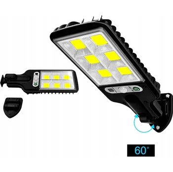 Venkovní osvětlení VÝKONNÁ SOLÁRNÍ LAMPA LED COB POULIČNÍ SVĚTLO S ČIDLEM POHYBU A SOUMRAKU + DÁLKOVÉ OVLÁDÁNÍ