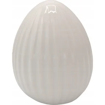 Obraz KERAMICKÉ DEKORATIVNÍ VEJCE PERLEŤOVĚ BÍLÉ STŘEDNÍ