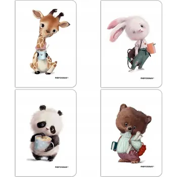 Sešit Sešit A4 s mřížkou Narcissus, 60 listů