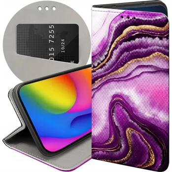 Pouzdro na mobilní telefon FLIPOVÉ POUZDRO PRO REALME GT MASTER 5G RŮŽOVÝ MRAMOR FIALOVÁ RŮŽOVÁ MRAMOR