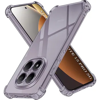 Pouzdro na mobilní telefon Techsuit - nárazuvzdorný čirý silikon - Xiaomi Redmi Note 15 Pro 5G - Smoke Black