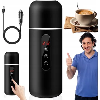 Rychlovarná konvice ELEKTRICKÝ AUTOMOBILOVÝ VYHŘÍVANÝ TERMOHRNEK PŘENOSNÝ 12V/24V 400ML