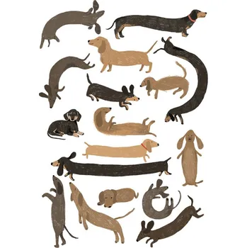Plakát Plakát, Obraz - Dachshund Print, Hanna Melin