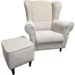 Křeslo ušák ANABEL béžová 245452298