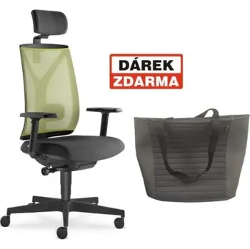 Židle kancelářská Leaf 503 SYB, hlavová opěrka, zelená