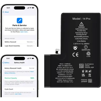 Baterie pro mobilní telefon Baterie iPhone 14 Pro BEZ HLÁŠKY | 3200 mAh | Kondice 100%