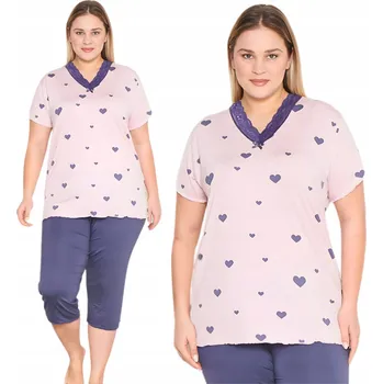 Dámské pyžamo Dámské pyžamo MORELLA Viskózové Volné ELEGANTNÍ s Krajkou Pohodlné Letní XXL