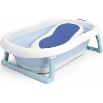 koupací vanička Skládací cestovní vanička s termometrem a vložkou, modrá
