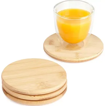 Podtácek Bambusové podtácky 9,5 cm, sada 4 ks