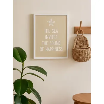 Obraz Sinsay - Obraz s nápisem - béžová - 770FM-80X - 770FM-80X-ONE