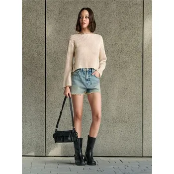 Dámské kraťasy Sinsay - Džínové kraťasy - modrá - 766AI-55J - 766AI-55J-36-1