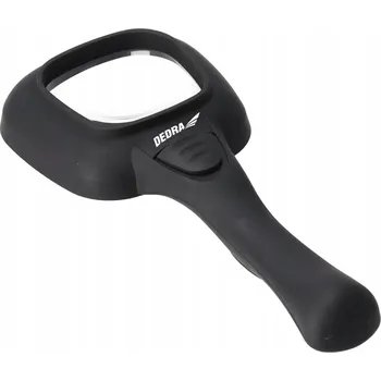 Lupa Lupa se sklo zvětšujícím 4X + LED, DEDRA 06F815