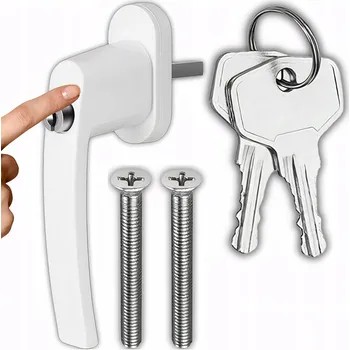 Okenní klika Okenní klika Przydasie.pl bílá hliníková se zámkem 36 mm