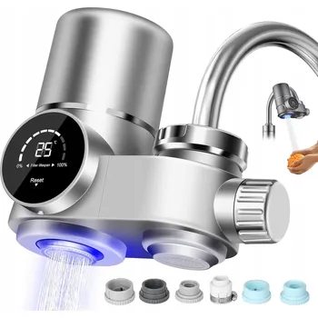 Filtrace vody FILTR NA VODU NA KOHOUTEK S LED A MODRÝM UV SVĚTLEM A DVOJITÝM REŽIMEM VODY