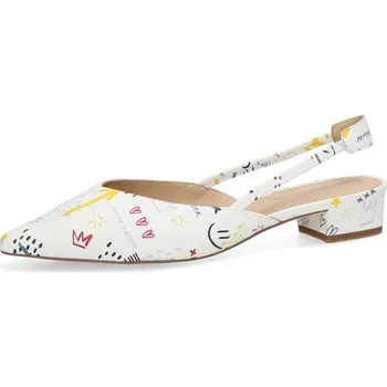 Dámské lodičky Peter Kaiser dámské kožené lodičky s otevřenou patou - bílé