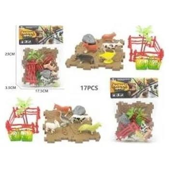 plyšák Zestaw zwierząt domowych z matą