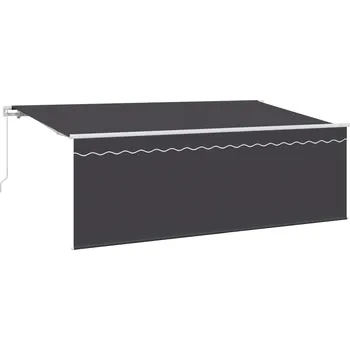 Markýza vidaXL Budsorovatelné zastřešení Antracit 400 x 200 cm [3329801]