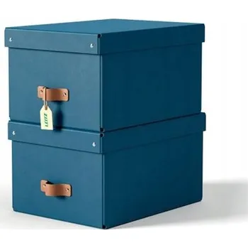 Úložný box Úložné boxy Leitz Puro s víkem 17 l tmavě modré - 2 ks