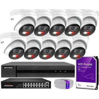 IP kamera Sada monitoringu 10x IP kamera IPCAM-T4-30DL HiLook IR/LED PoE - Rozšířená