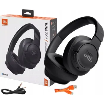 Sluchátka SLUCHÁTKA BEZDRÁTOVÁ NÁUŠNÍ JBL Tune720-BT ČERNÁ BLUETOOTH AUX