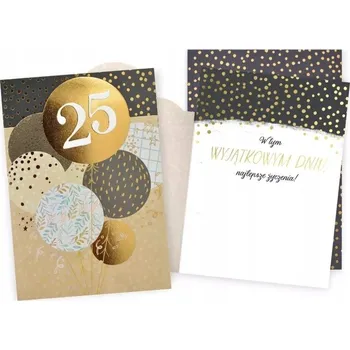 Kukartka DK-1250 Přání k 25. narozeninám