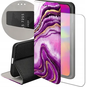 Pouzdro na mobilní telefon Flipové pouzdro Hello Case pro Samsung Galaxy A33 5G fialové