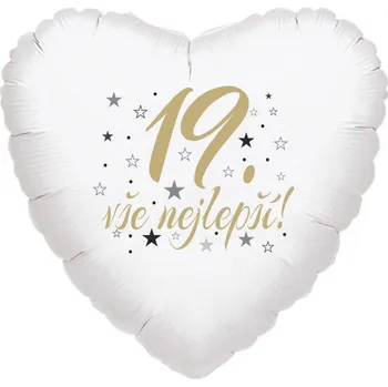 Balónek 19. narozeniny balónek srdce Balonky.cz b85072