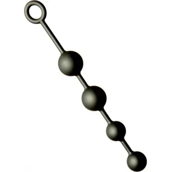 M&K Anal Balls 2 x 40 mm 2 x 50 mm, černé silikonové anální kuličky 40 x 4–5 cm