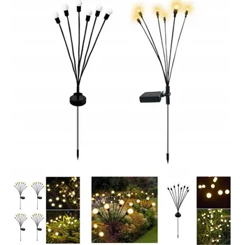 Venkovní osvětlení Solární zahradní lampa venkovní 6 koulí 2 kusy SADA kuličky