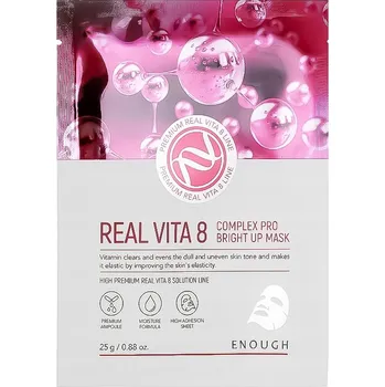 Pleťová maska ENOUGH Látková maska na obličej s vitamíny Real vita 8 complex pro