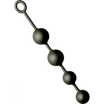 M&K Anal Balls 2 x 50 mm 2 x 60 mm, černé silikonové anální kuličky 44 x 5–6 cm