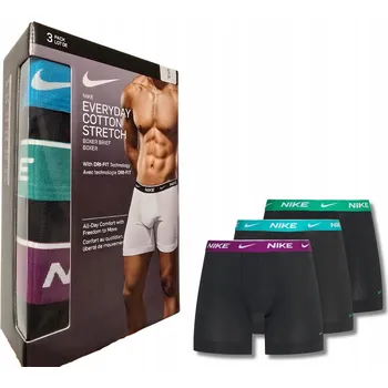 Pánské Boxerky Slipy NIKE Dri-FIT Everyday Cotton Boxer 3Pak S
