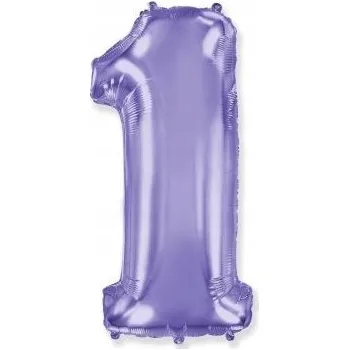 Balónek Fóliový balónek Velká Číslice Fialová Lilek 1 / 40" - 102 cm Flexmetal PACK
