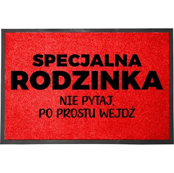Rohožka Vstupní rohožka červená 40x60 cm - S humorem, zábavná, "Neptej se"