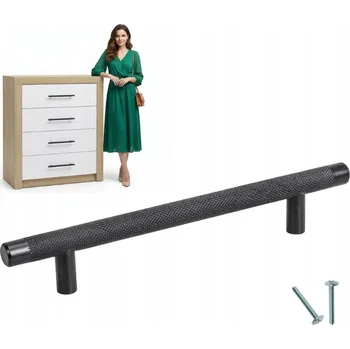 Nábytková úchytka relingová COBRA AKS rozteč 160/220 černá matná