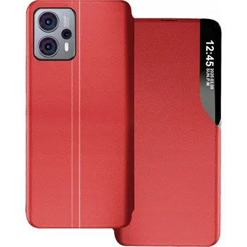 Pouzdro na mobilní telefon Flipové pouzdro RCBR pro Motorola moto G13 G23 WINDOW CASE červené